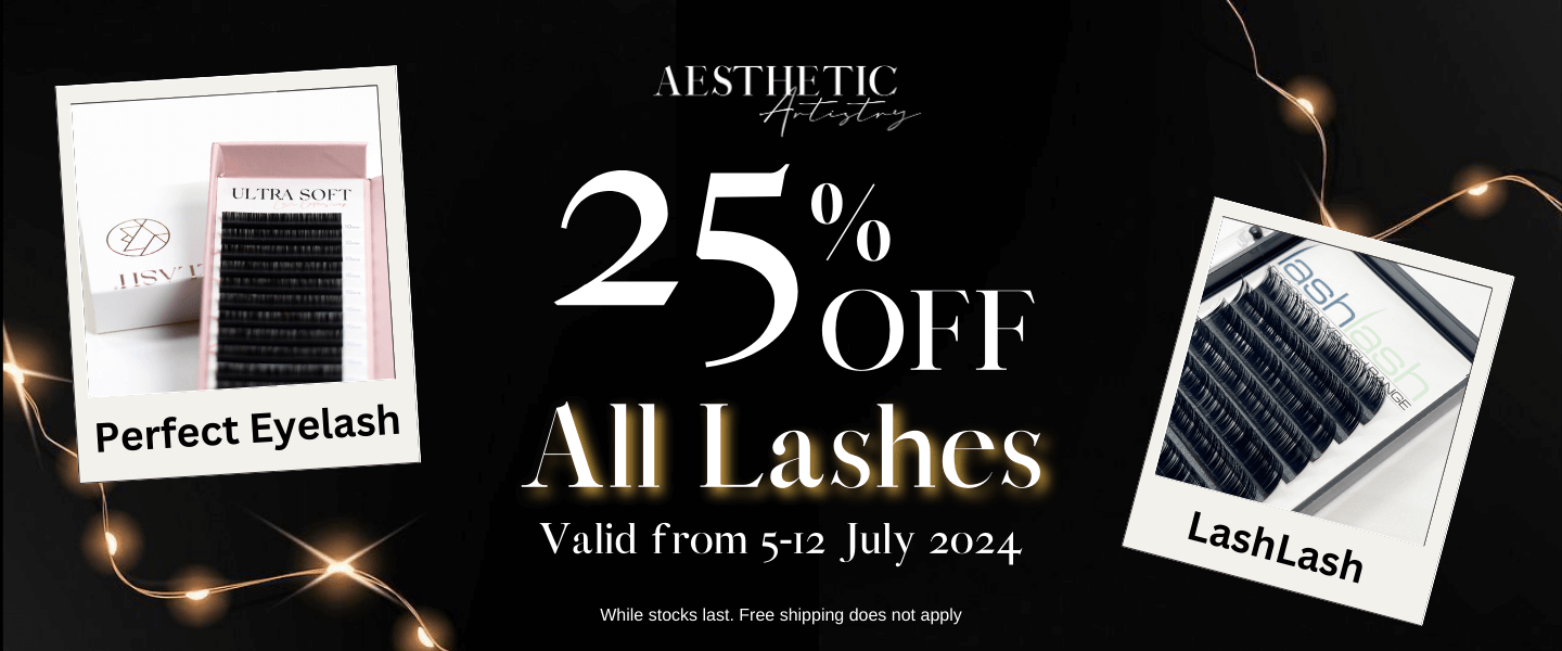 25% off on all lashes products
